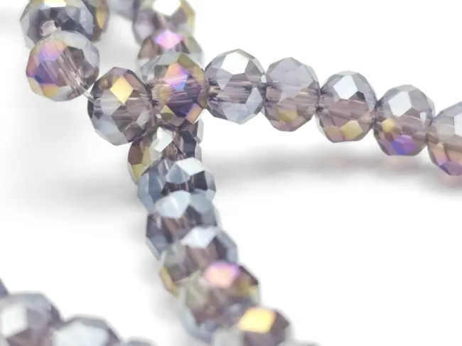 Margele cristal rondel fatetat 4x3mm indigo AB (sirag)