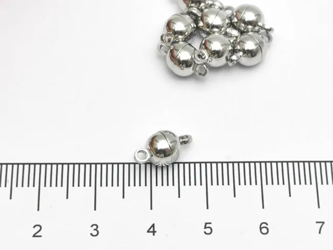 Inchizatoare magnetica 11x6mm argintiu inchis