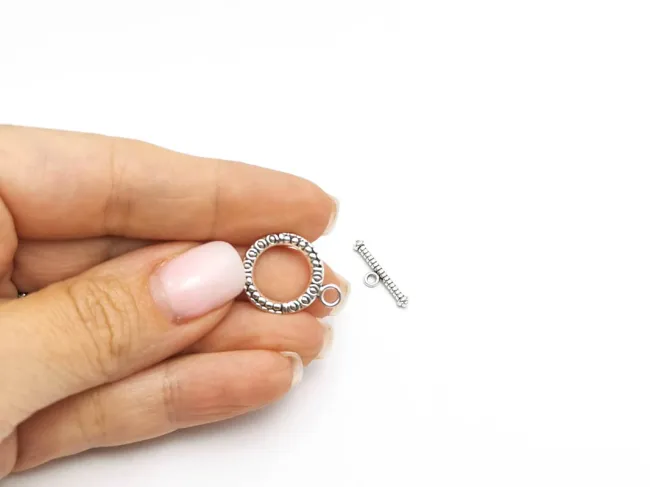 Inchizatoare toggle 21x16mm argintiu
