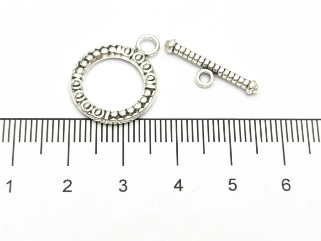 Inchizatoare toggle 21x16mm argintiu