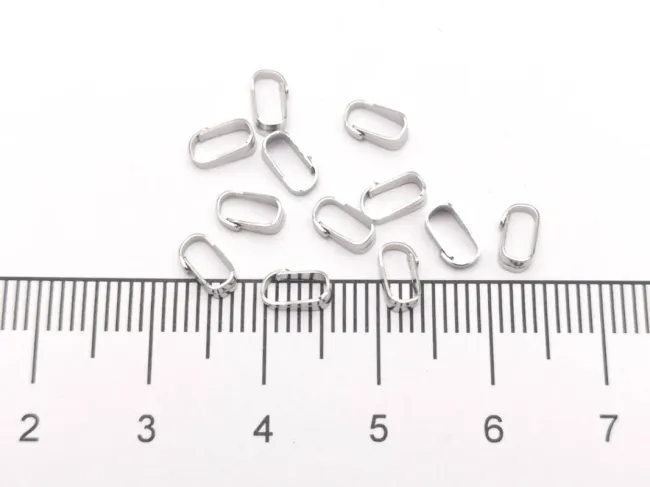 Agatatoare pandantiv otel inoxidabil 6x3x2mm (1buc)