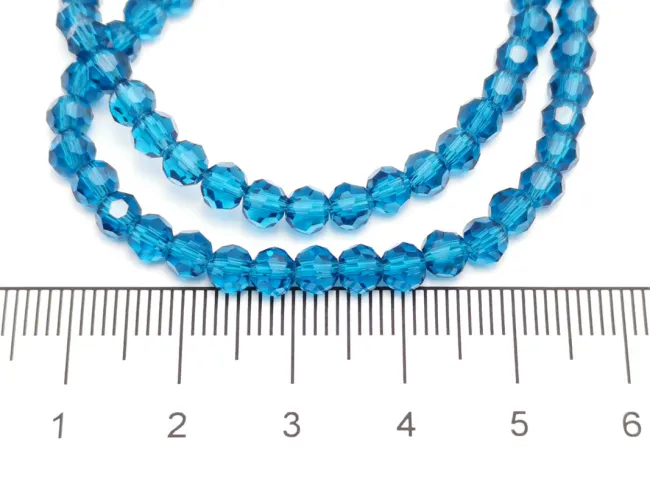 Margele cristal rotund fatetat 4mm marin (sirag)