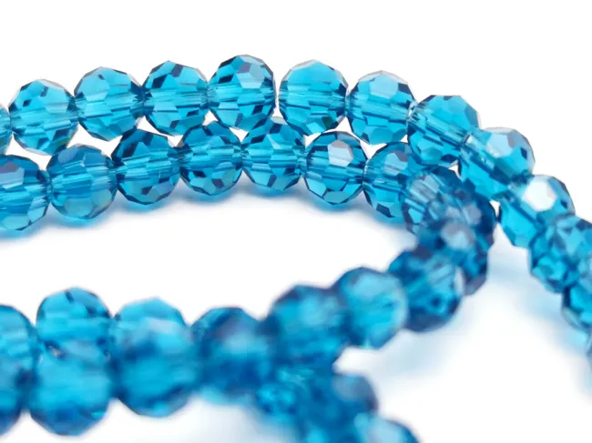 Margele cristal rotund fatetat 4mm marin (sirag)