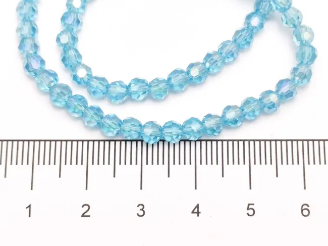 Margele cristal rotund fatetat 4mm turcoaz ab (sirag)