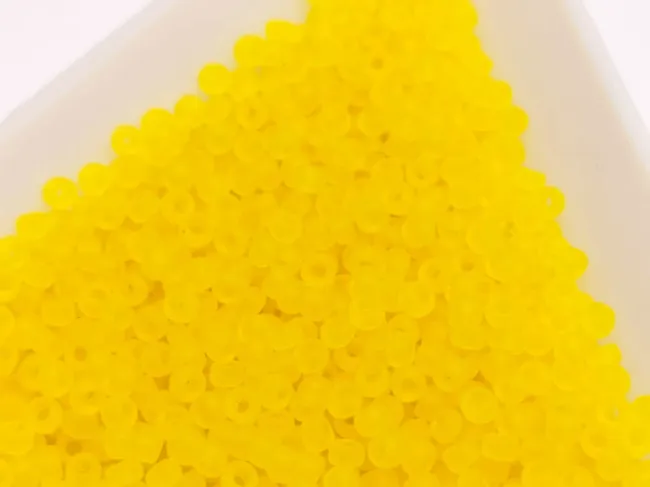 Miyuki Rocailles Rotunde 11/0 Matte Transparent Yellow (10g)