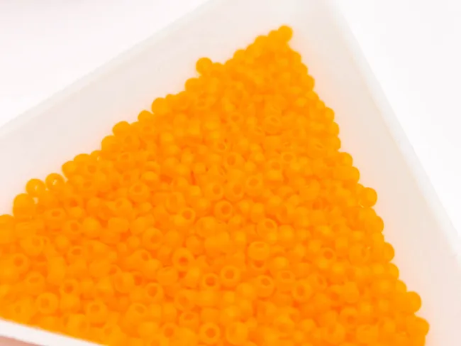 Miyuki Rocailles Rotunde 11/0 Matte Transparent Orange (10g)
