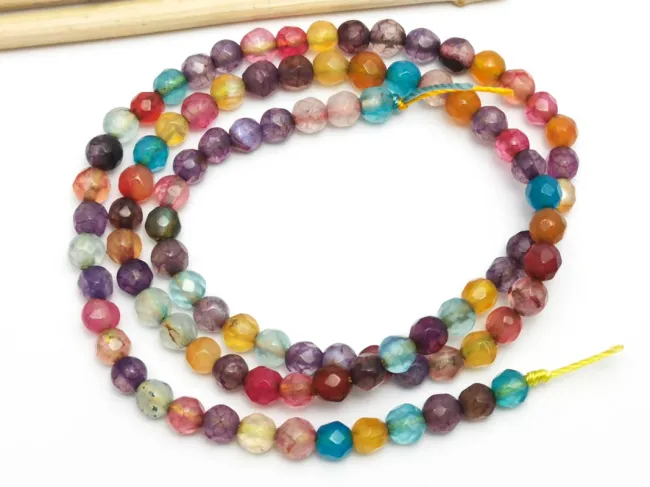 Sirag agate fatetat 4mm multicolor