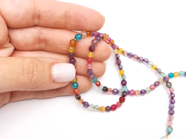 Sirag agate fatetat 4mm multicolor