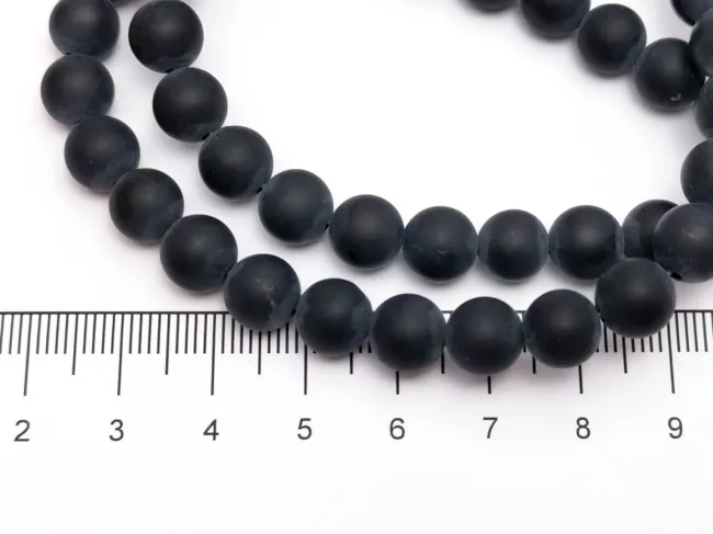 Sirag agate negru mat 8mm