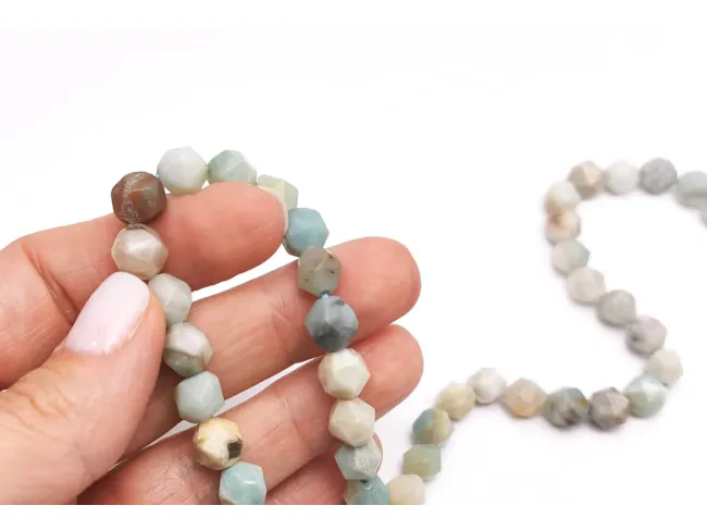 Sirag amazonit poligon fatetat 8x7.5mm