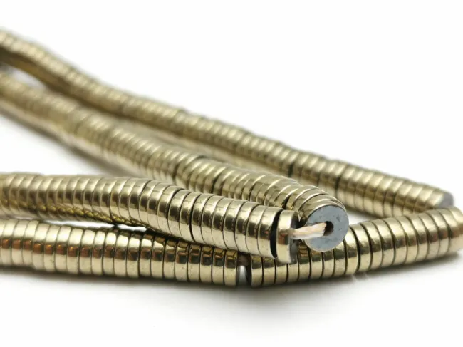 Sirag hematit rondele 4x1mm auriu patinat