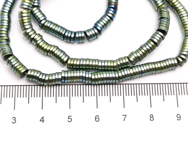 Sirag hematit rondele 4x1mm iris verde