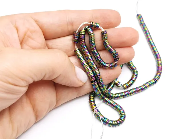 Sirag hematit rondele 4x1mm metalic mix