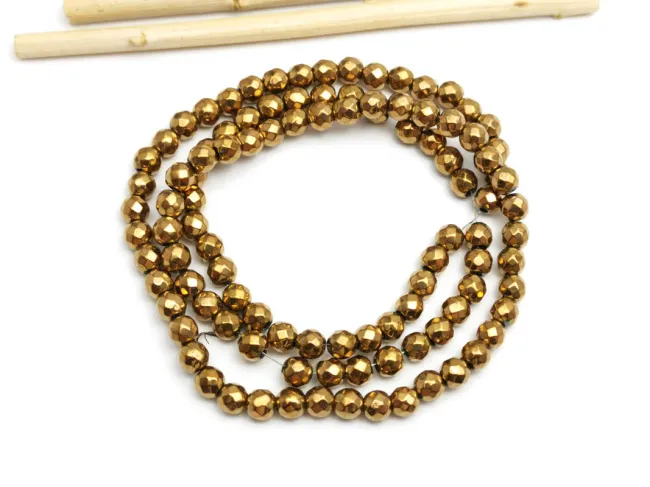 Sirag Hematit fatetat 4mm bronz deschis