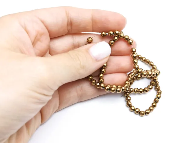 Sirag Hematit fatetat 4mm bronz deschis