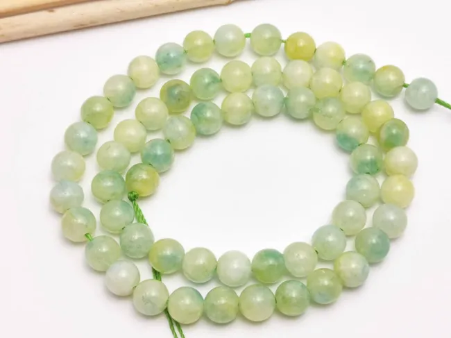 Sirag jad sfere 6mm mix verde galben