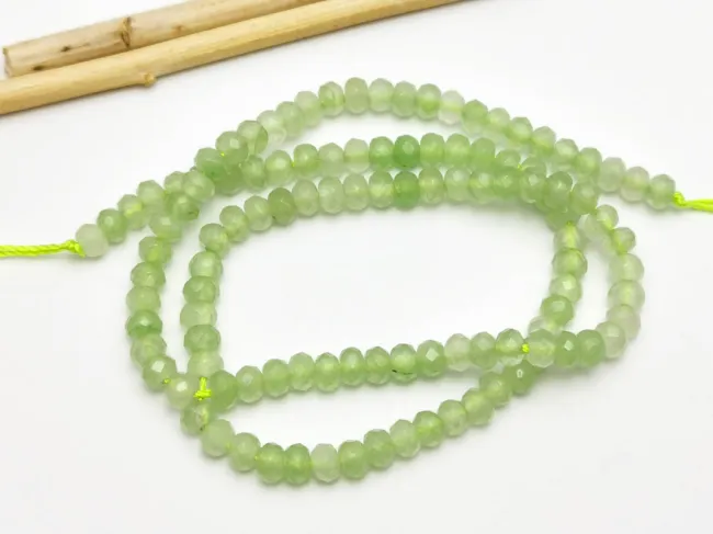 Sirag jad rondel 4x3mm verde mar