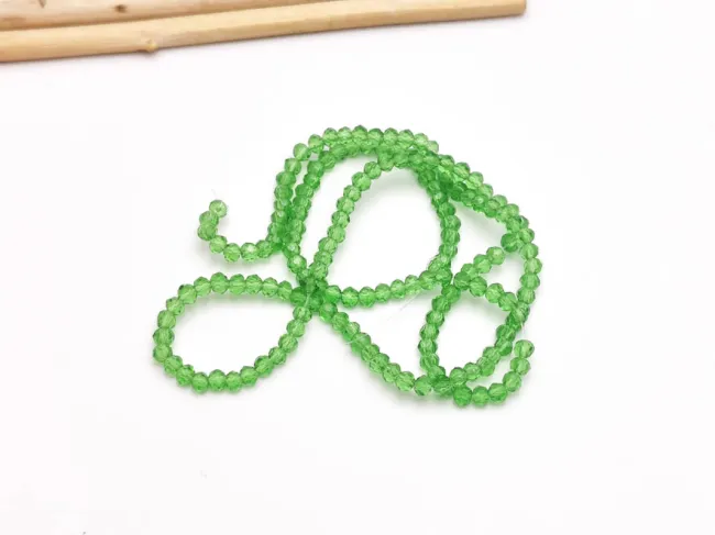 Margele cristal rondel 2.5x2mm verde (sirag)