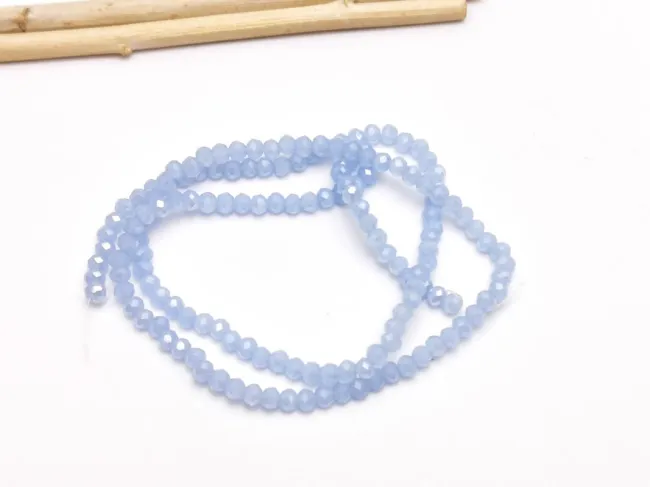 Margele cristal rondel 3x2mm sapphire opal lustered (sirag)