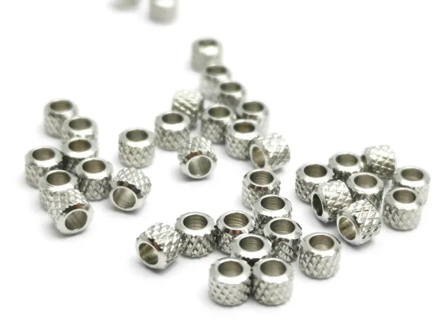 Margele otel inoxidabil cu striatii 3x2.5mm (1buc)