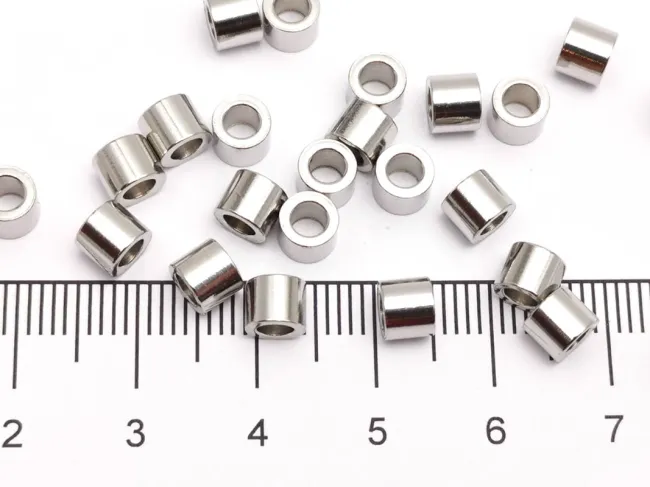 Margele otel inoxidabil tub 5x4mm (1buc)