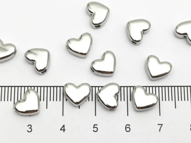 Margele otel inoxidabil inima 8x7x3.5mm (1buc)