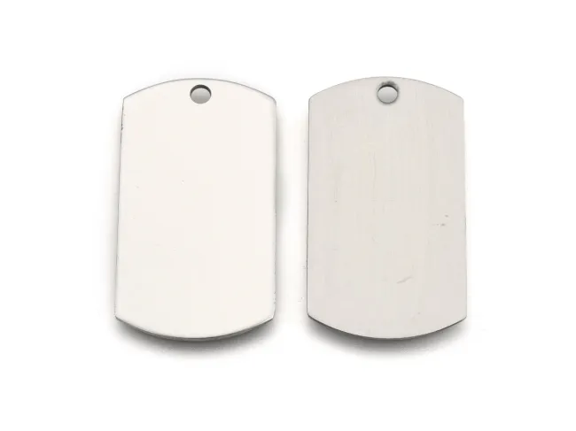 Charm otel inoxidabil placuta dreptunghi 43x24x1mm