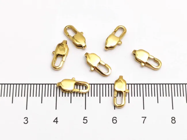 Inchizatoare carabina otel inoxidabil 304 auriu placat IP 11x5.5mm