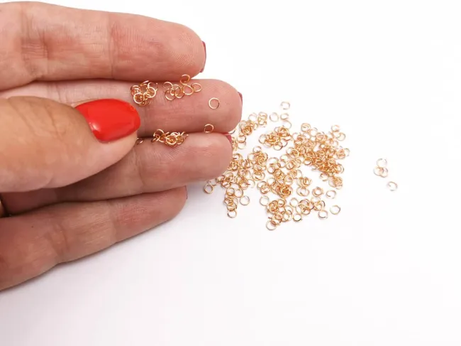 Zale otel inoxidabil rose gold 3mm, grosime 0.4mm  (10buc)