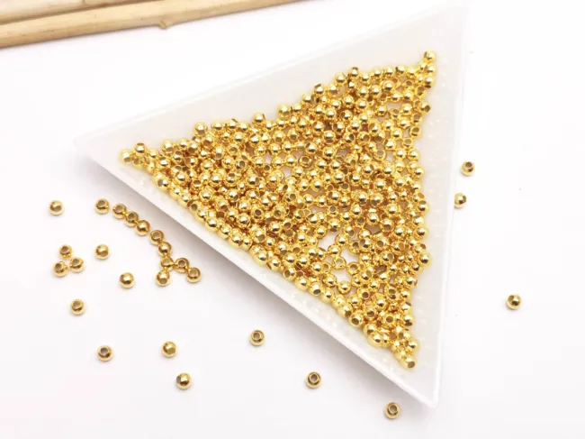 Biluta Argint 925 placat cu aur 18K - 2.5mm (1buc)