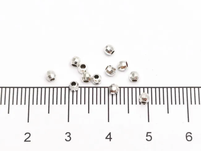 Biluta fatetata Argint 925 - 2.5x2mm (1buc)