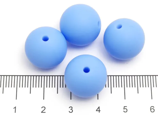 Margele de silicon 14mm albastru (1buc)