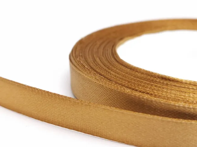 Panglica saten latime 10mm caramel (22m)