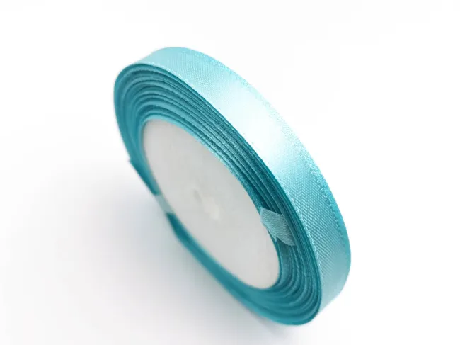 Panglica saten latime 10mm turcoaz (22m)