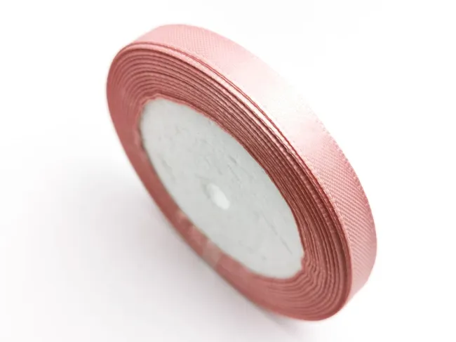Panglica saten latime 10mm rose (22m)