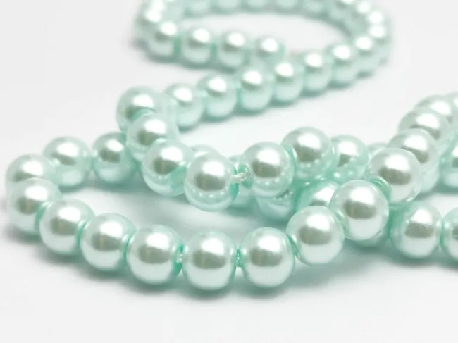 Perle de sticla calitate a 6mm aqua (sirag)