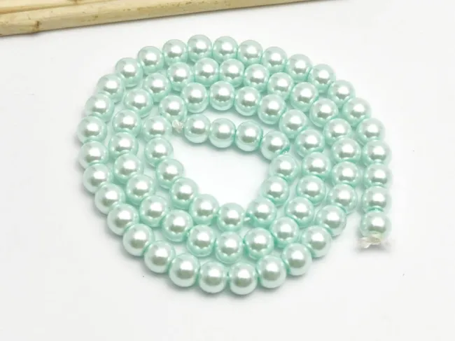 Perle de sticla calitate a 6mm aqua (sirag)