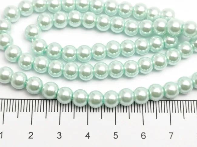 Perle de sticla calitate a 6mm aqua (sirag)