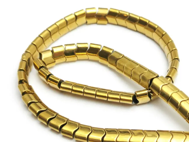 Sirag hematit ondulat 6x4mm auriu