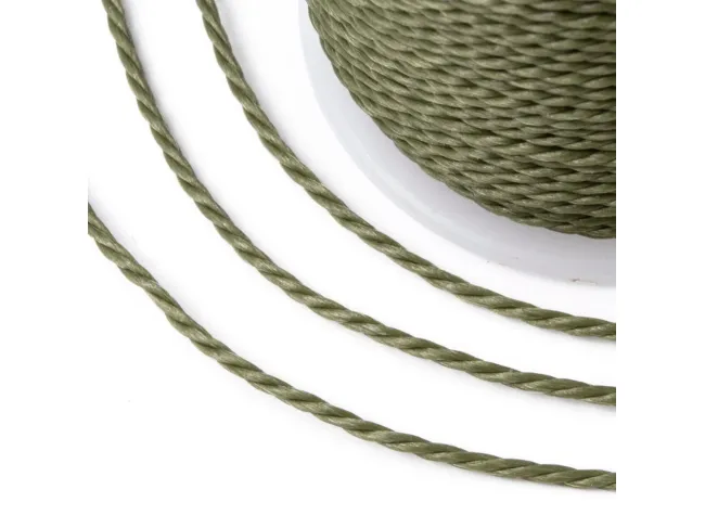 Rola snur nylon impletit grosime 1mm kaki (11m)