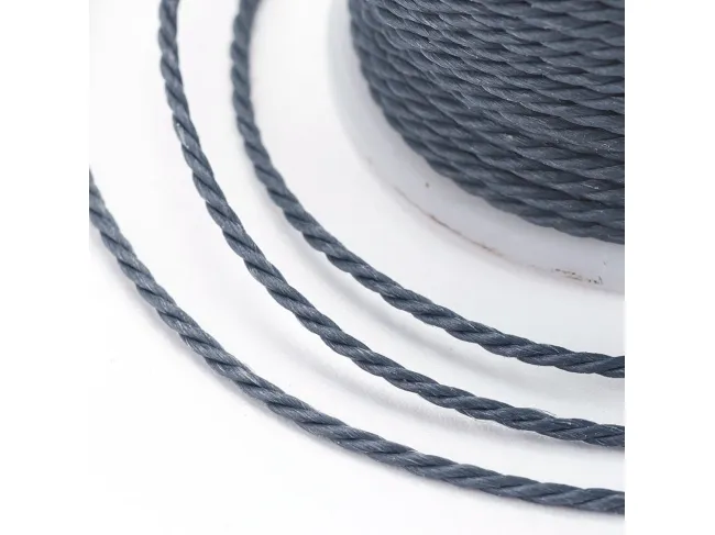Rola snur nylon impletit grosime 1mm gri inchis (11m)