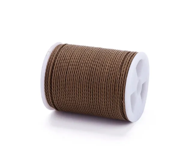 Rola snur nylon impletit grosime 1mm maro cafea (11m)