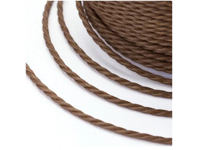 Rola snur nylon impletit grosime 1mm maro cafea (11m)