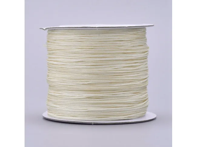 Snur cu nylon pentru bratari 0.5mm ivory (10m)