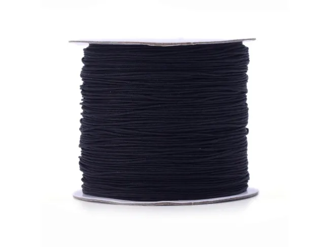 Snur cu nylon pentru bratari 0.5mm negru (10m)