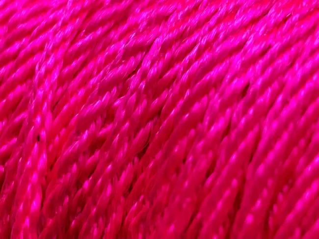 Snur nylon impletit grosime 2mm roz neon