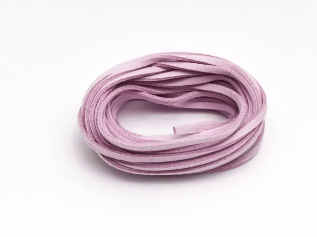 Snur suede imitatie piele intoarsa latime 3mm roz movuliu (5metri)