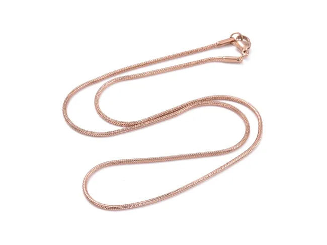 Lant otel inoxidabil 304 rose gold cu inchizatoare, lungime 45cm