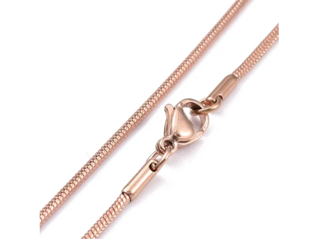 Lant otel inoxidabil 304 rose gold cu inchizatoare, lungime 45cm