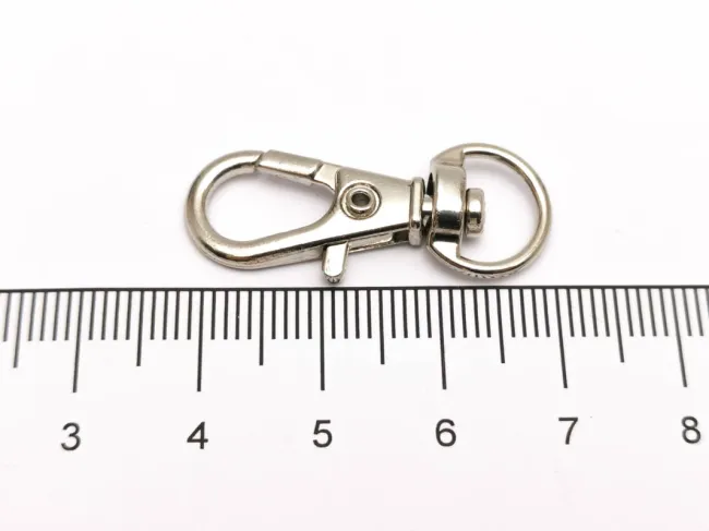 Inchizatoare carabina cu inel rotativ 32x13mm argintiu inchis